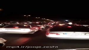 ساعت یک بامداد، شنبه ۶ خرداد ۹۶، جاده مخصوص کرج. ترافیک ورودی تهران/