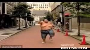 دویدن مرد چاق