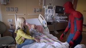 عیادت تام هالند بازیگر نقش مرد عنکبوتی از کودکان بستری در بیمارستان لوس آنجلس