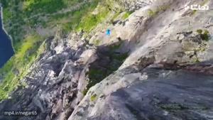 هیجان بیس جامپینگ در ارتفاعات نروژ