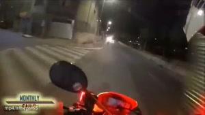 موتورسیکلت پلیس و تعقیب و گریز ...!!