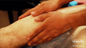 آموزش ماساژ ساق پا با روغن
