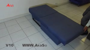  مبل تختخوابشو ( تختخواب شو ) یک نفره آرا سوفا ( مبل آرا ) مدل v10