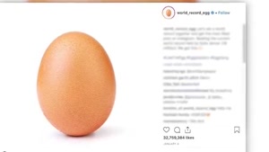 یک تخم مرغ رکورد لایک را در اینستاگرام شکست 