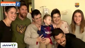 بازدید ستارگان کاتالان از بیمارستانی در بارسلونا