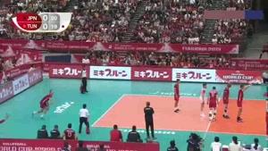 خلاصه بازی والیبال ژاپن - تونس