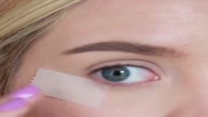 آموزش آرایش چشم با چسب نواری 