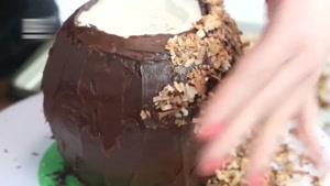 طرز تهیه کیک شکلاتی با روکش نارگیلی برشته