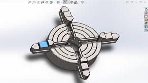 طراحی و مدلسازی چهار نظام دستگاه تراش با سالیدورک