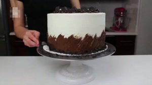 آموزش تزیین کیک قهوه و کیک سنگی