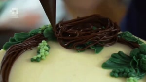 تزیین کیک با گل و گیاه 