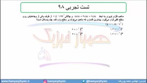 جلسه 85 فیزیک دهم - فشار در شاره‌ها 17 و تست تجربی 98 - مدرس محمد پوررضا