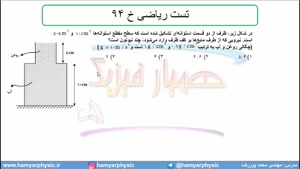 جلسه 90 فیزیک دهم - فشار در شاره‌ها 22 و تست ریاضی خ 94 - مدرس محمد پوررضا