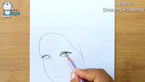 آموزش نقاشی دختر باحجاب