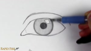 طراحی چشم با سیاه قلم 