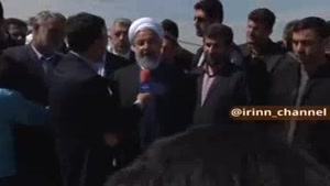 ویدئو سخنرانی حسن روحانی در مورد خسارت سیل در خوزستان