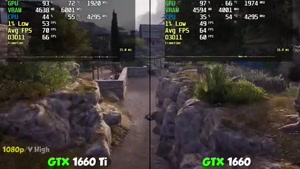 مقایسه کارت گرافیک GTX 1660 با GTX 1660 Ti در بازی های مختلف را ببینید