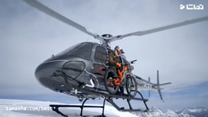tamasha.com -  با دوچرخه از اسکی بازها بهتر اسکی کرد !