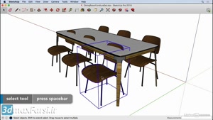 یادگیری نرم افزار اسکچاپ رایگان  SketchUp Flipping  mirroring object