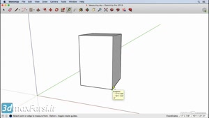 آموزش اندازه گذاری اسکچاپ  SketchUp Drawing Tape Measure tool