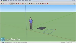 ترسیم اشکال اسکچ آپ SketchUp Drawing Rectangle tool