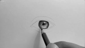 نقاشی سه بعدی چشم