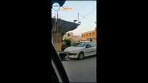جولان قاتل امام جمعه کازرون با اسب در سطح شهر