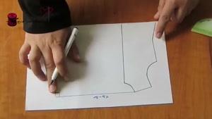 آموزش دوخت مانتو یقه آبشاری