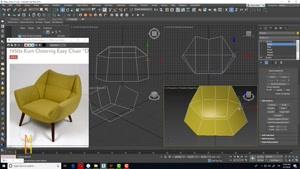 آموزش مدلسازی صندلی راحتی در 3ds max