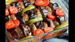 طرز تهیه کباب گوشت و بادمجان