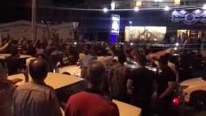 شادی مردم در خیابانهای تهران بعد از برد مقابل کانادا 