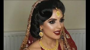 فیلم آموزش گریم عروس مدل هندی