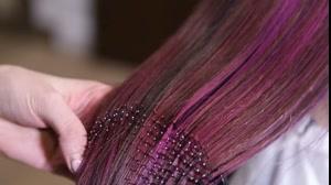 فیلم  آموزش رنگ کردن مو با فویل + رنگ مو بنفش