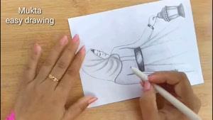 آموزش نقاشی زن با حجاب