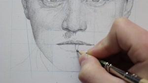 آموزش نقاشی چهره دی کاپریو 