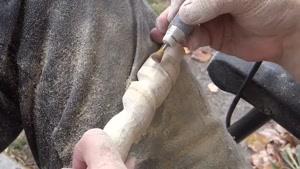 طراحی و ساخت عصای چوبی به شکل مار 