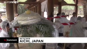 هدیه کشاورزان ژاپنی به معبد