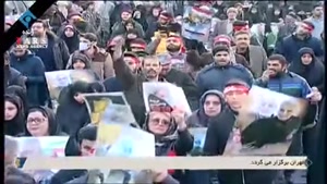 حضور پر شور مردم تهران در مراسم تشییع سردار سلیمانی