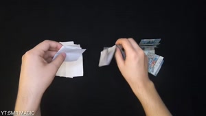 آموزش تبدیل کاغذ به پول با شعبده بازی