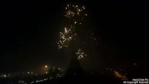 بزرگترین آتش باز سال نو میلادی در برج ایفل