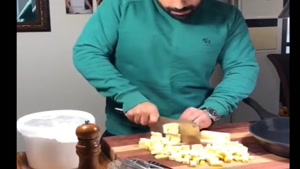 آشپزی نواب ابراهیمی طرز تهیه سس پنیر چدار