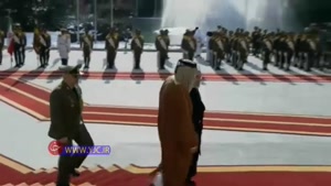 استقبال رسمی رئیس جمهور از امیرقطر در تهران
