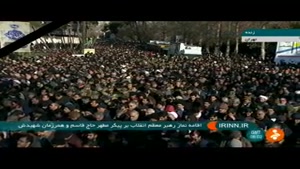 اقامه نماز رهبر انقلاب بر پیکر سردار سلیمانی