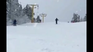 وقتی رضا گلزار اسکی سواری میکنه