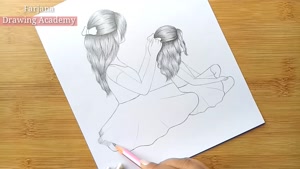آموزش طراحی مادر و دختر با مداد