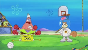 Spongebob doing sports