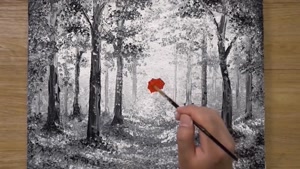 آموزش نقاشی چتر قرمز زیبا