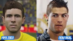 چهره رونالدو از بازی فیفا 2000 تا فیفا 2017