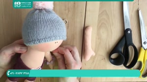 آموزش مراحل دوخت و نصب دست عروسک روسی 