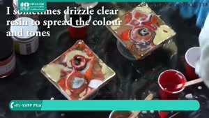 آموزش نقاشی آبستره گل رز با رزین اپوکسی 
